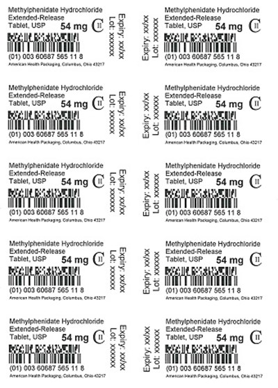 54 mg Methylphenidate HCl ER Tablet Blister - 54 mg Blister